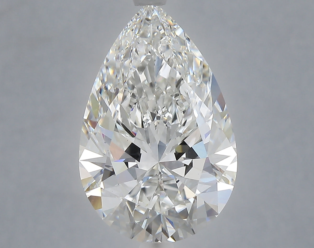 5.27 carat pear lab grown diamond E color VVS2 clarity