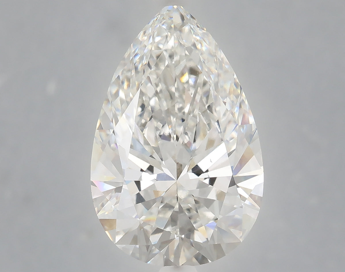 6.01 carat pear lab grown diamond F color VS1 clarity