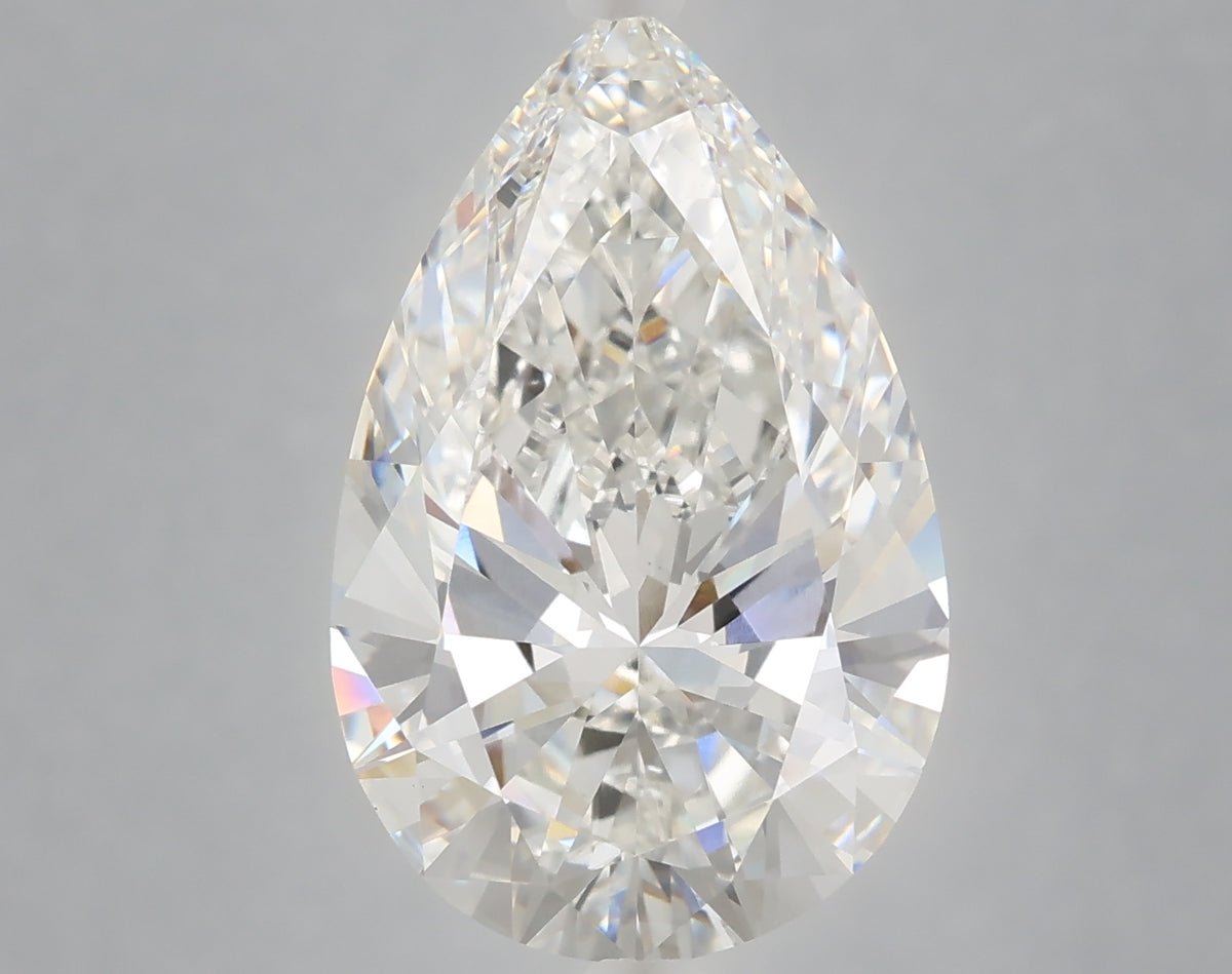6.03 carat pear lab grown diamond F color VVS2 clarity
