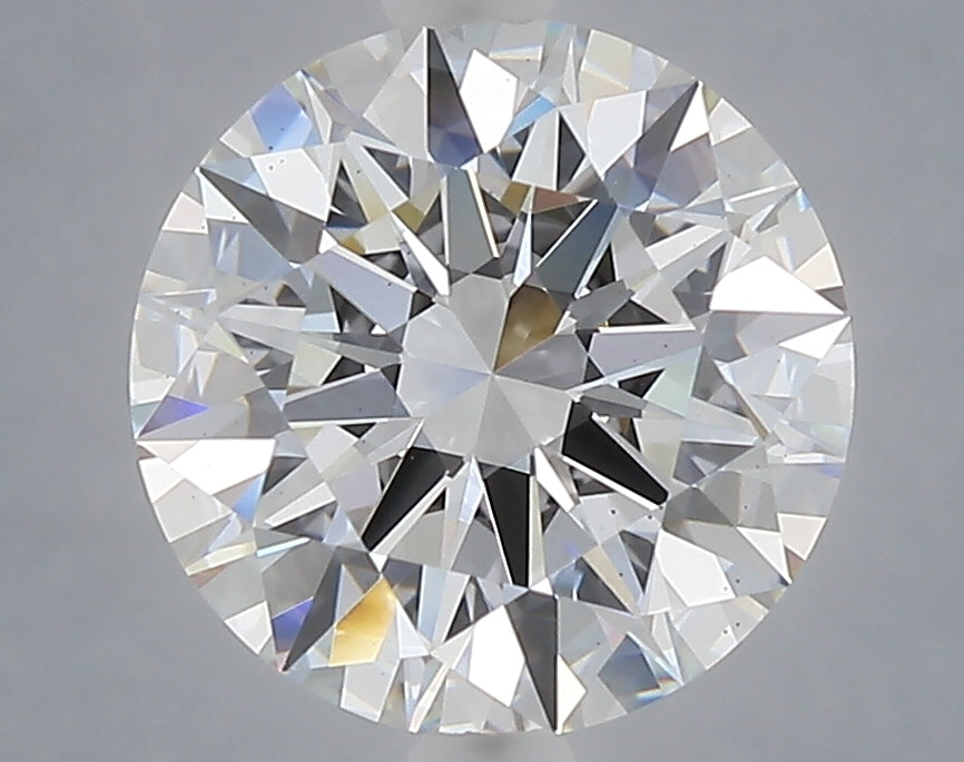 3.09 carat round lab grown diamond E color VS1 clarity