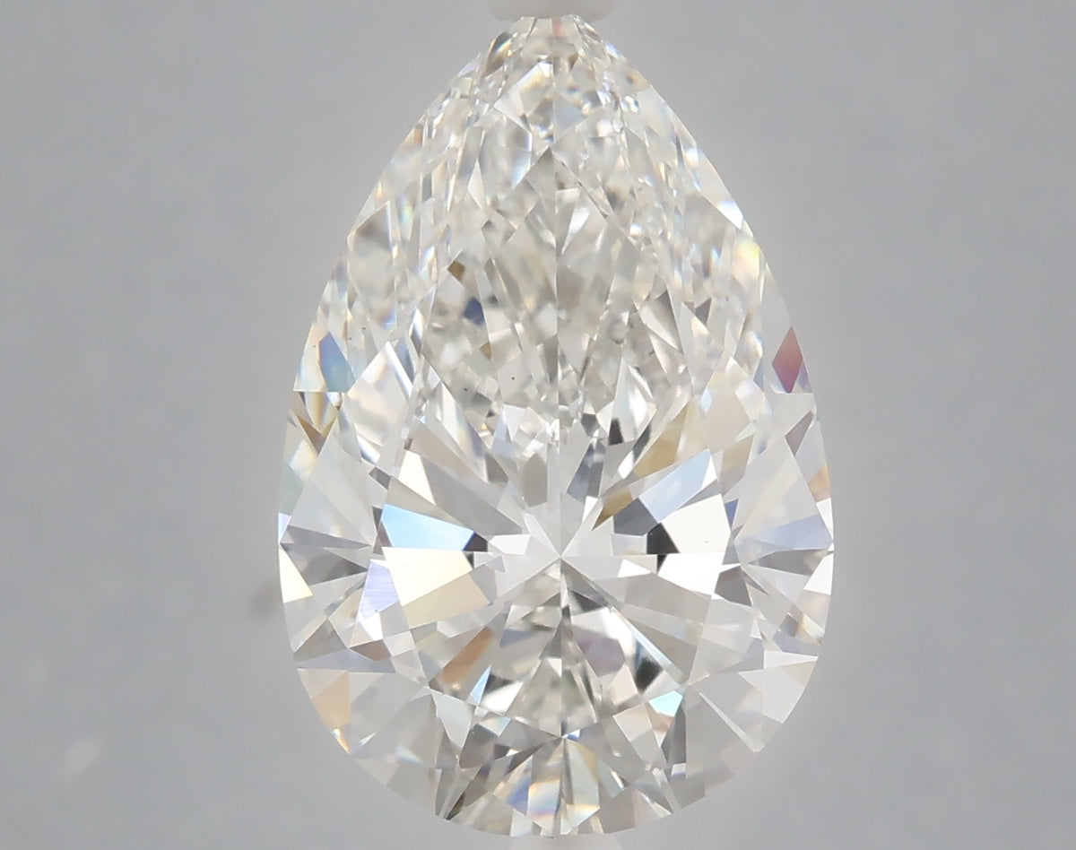 5.01 carat pear lab grown diamond F color VS1 clarity