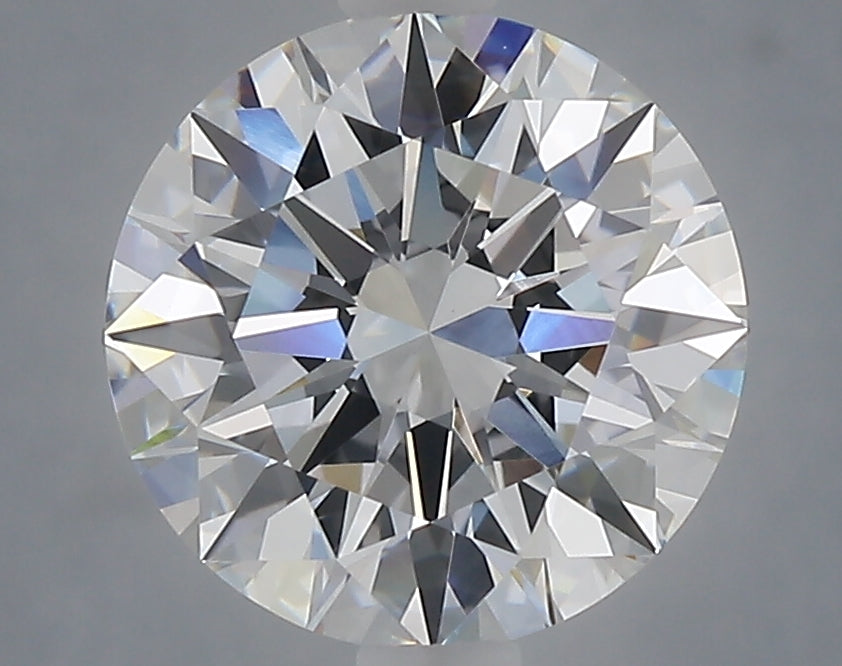 3.08 carat round lab grown diamond E color VVS2 clarity
