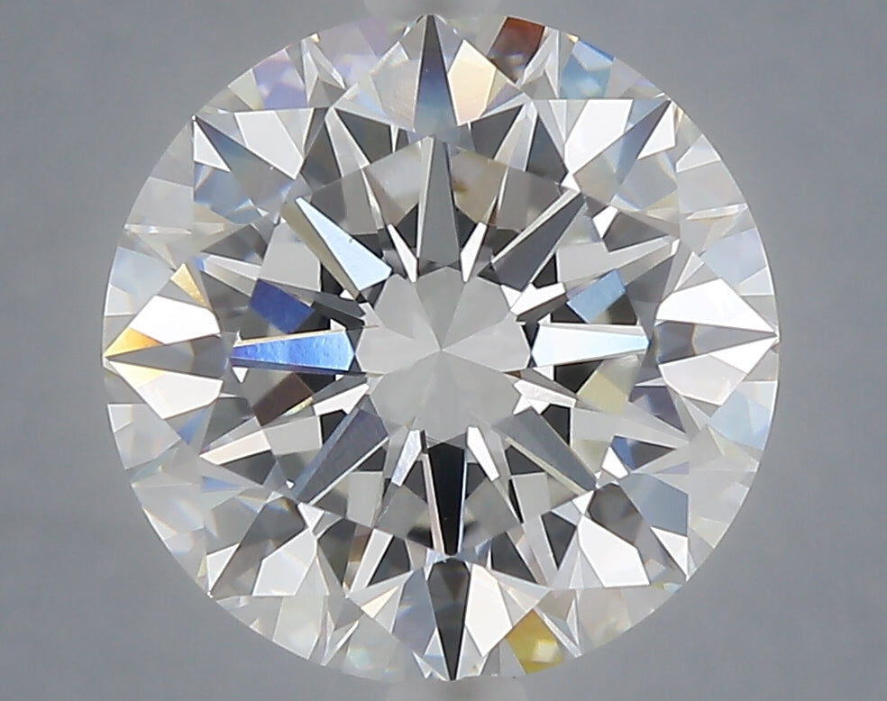 5.02 carat round lab grown diamond E color VVS2 clarity