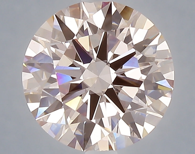 3.01 carat fancy intense pink round lab grown diamond VVS2 clarity