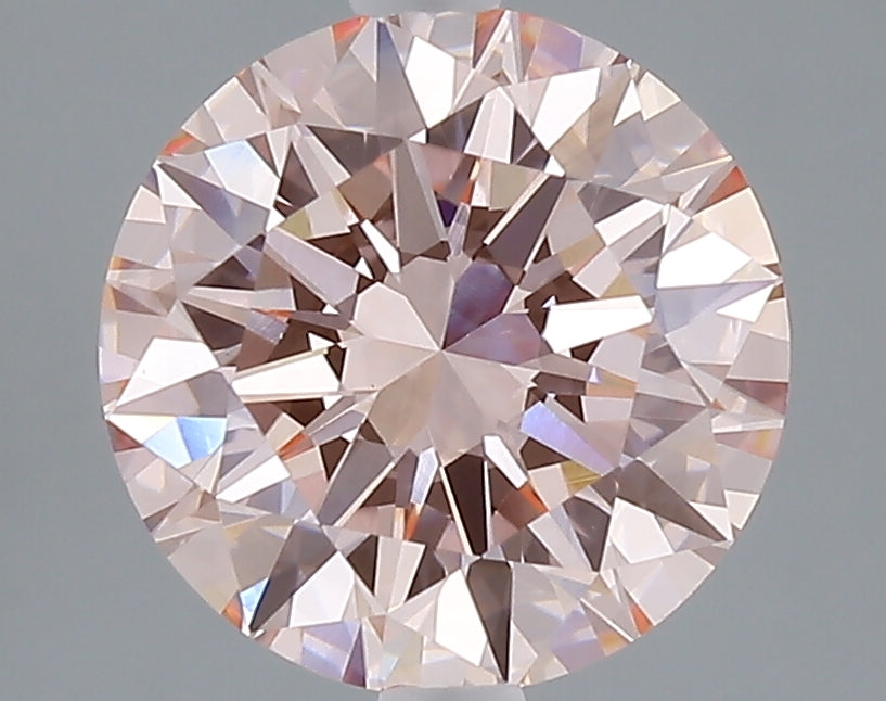 3.00 carat fancy intense pink round lab grown diamond VVS2 clarity