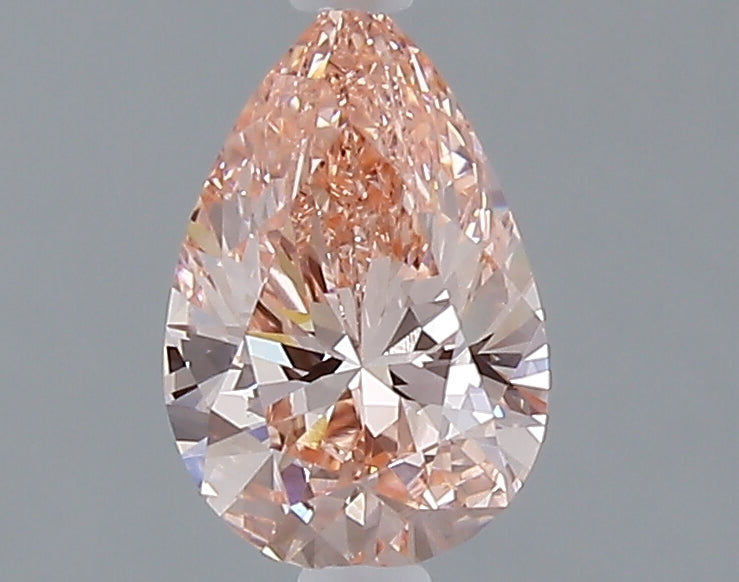 1.00 carat fancy vivid pink pear lab grown diamond VS1 clarity