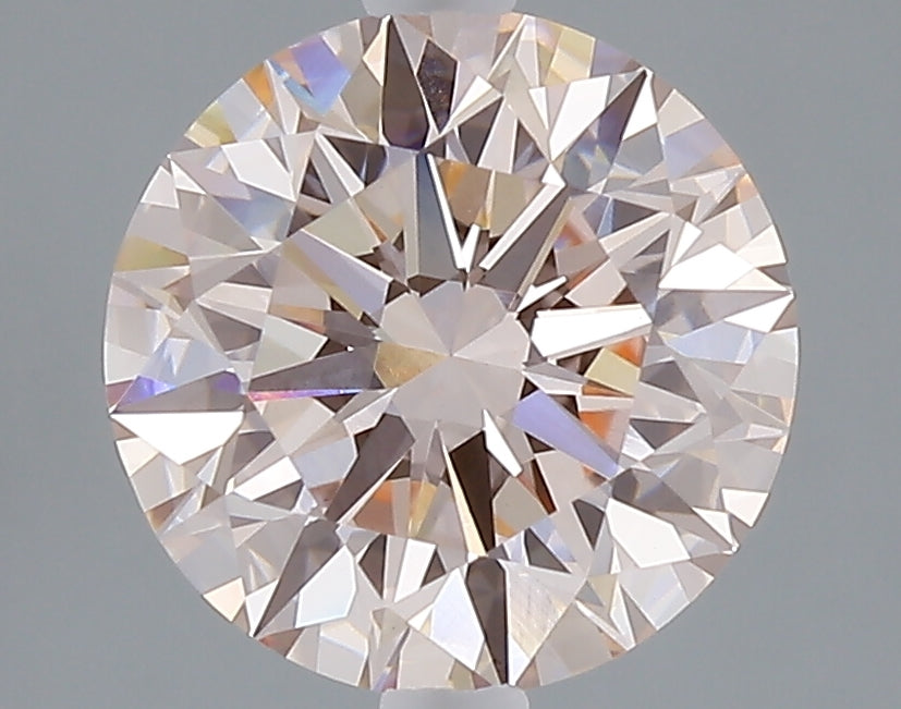 3.00 carat fancy intense pink round lab grown diamond VVS2 clarity