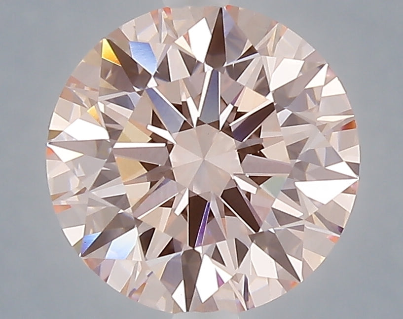 3.00 carat fancy intense pink round lab grown diamond VVS2 clarity