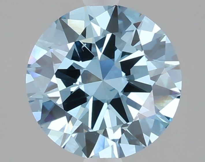 2.00 carat fancy vivid blue round lab grown diamond VS2 clarity