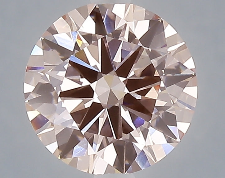 2.00 carat fancy vivid pink round lab grown diamond VVS2 clarity