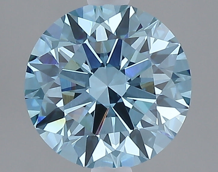 2.02 carat fancy vivid blue round lab grown diamond VVS2 clarity