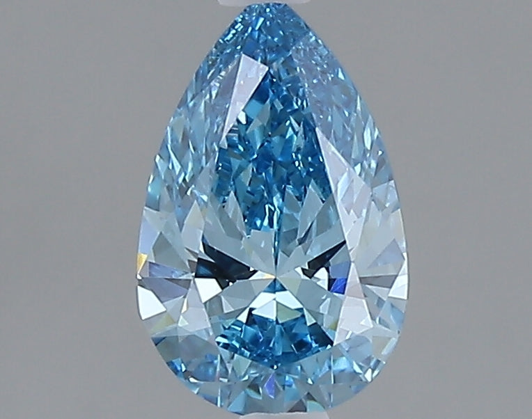 1.02 carat fancy vivid blue pear lab grown diamond VVS2 clarity