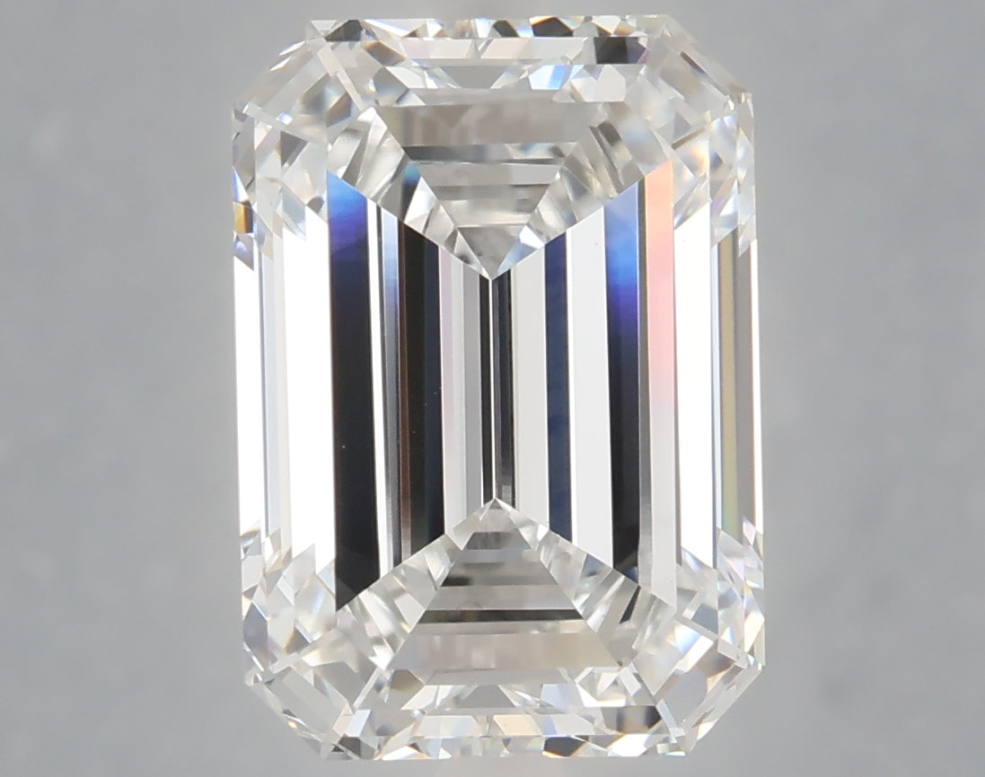 6.19 carat emerald lab grown diamond D color VVS2 clarity