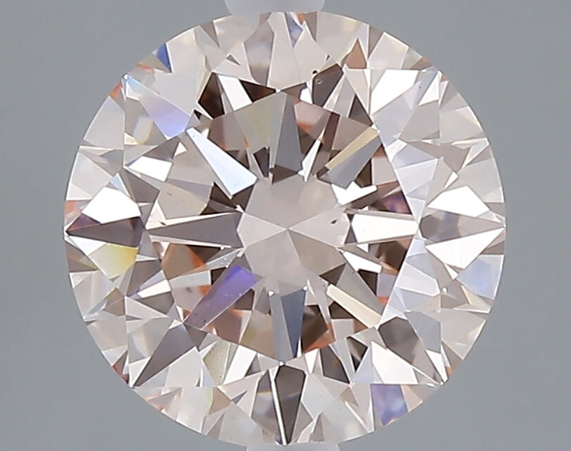 3.00 carat fancy intense pink round lab grown diamond VS1 clarity
