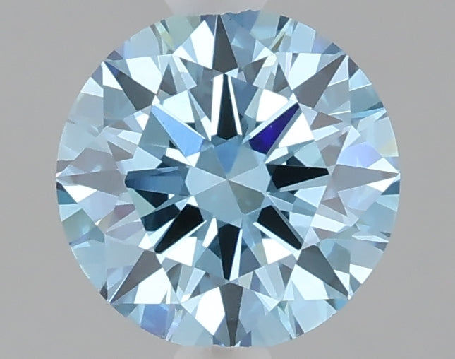 1.50 carat fancy vivid blue round lab grown diamond VVS2 clarity