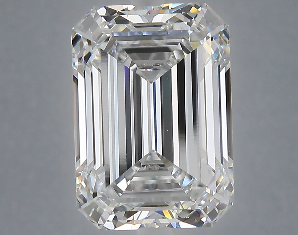 6.35 carat emerald lab grown diamond E color VVS2 clarity