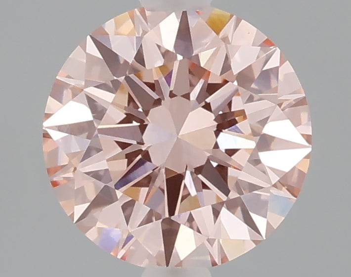 2.01 carat fancy intense pink round lab grown diamond VVS2 clarity