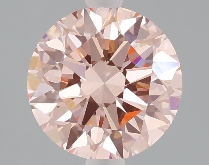 2.00 carat fancy vivid pink round lab grown diamond VVS2 clarity