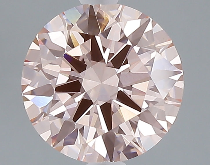 2.07 carat fancy intense pink round lab grown diamond VVS2 clarity