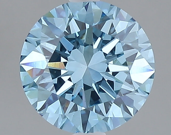 2.00 carat fancy vivid blue round lab grown diamond VS1 clarity