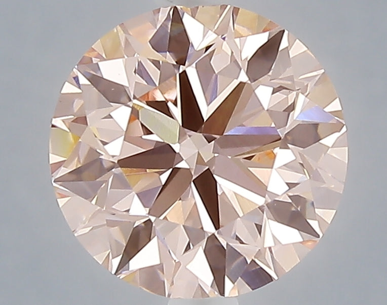 2.50 carat fancy intense pink round lab grown diamond VVS2 clarity