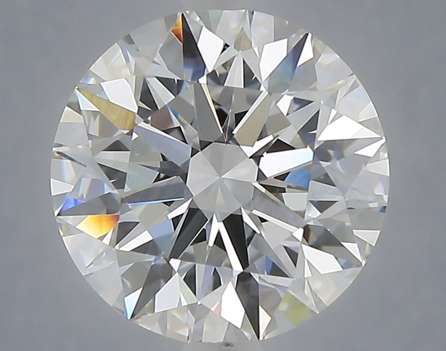 4.03 carat round lab grown diamond F color VVS2 clarity