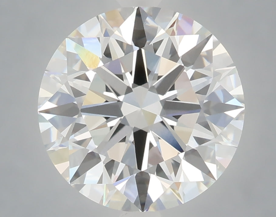 4.03 carat round lab grown diamond F color VVS2 clarity