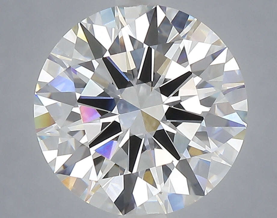 4.02 carat round lab grown diamond F color VVS2 clarity