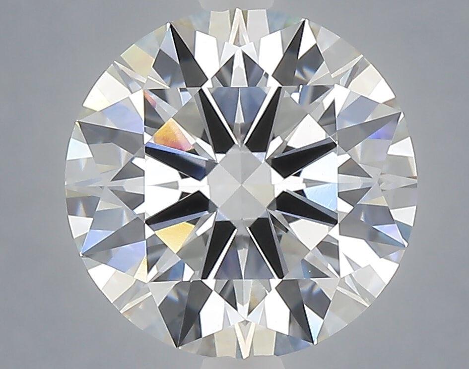 4.02 carat round lab grown diamond F color VVS2 clarity