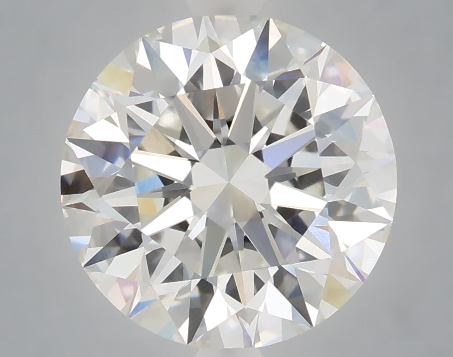 4.02 carat round lab grown diamond F color VVS2 clarity
