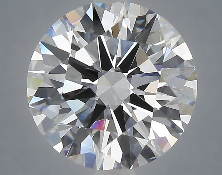 4.02 carat round lab grown diamond F color VVS2 clarity