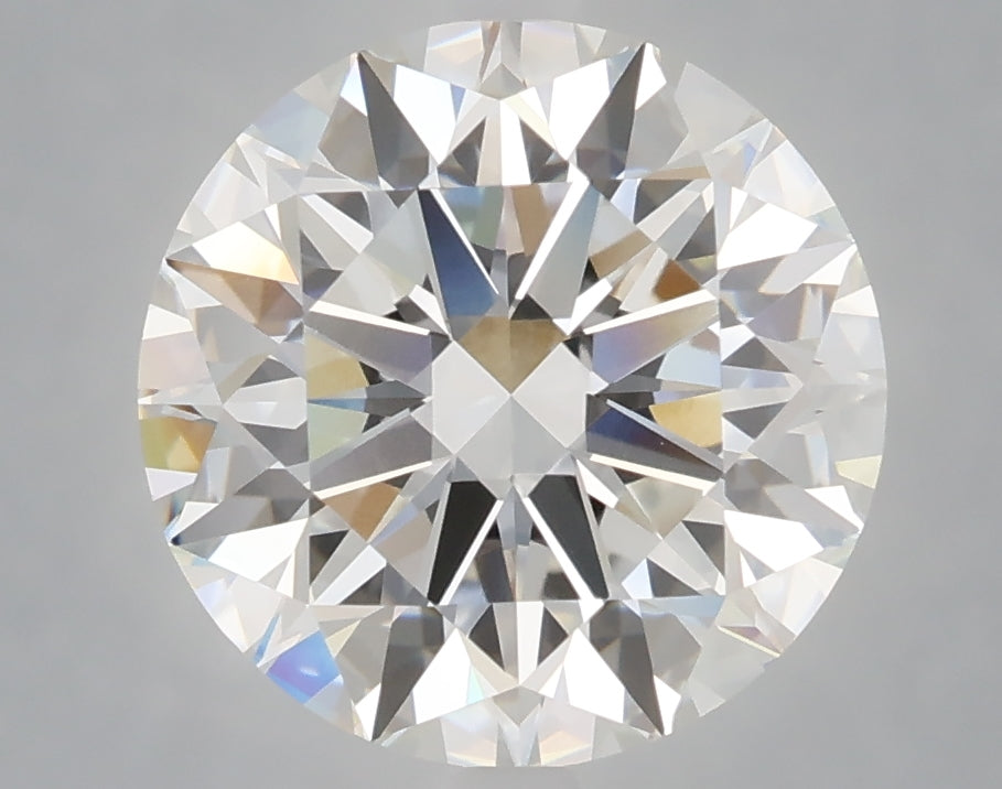 4.08 carat round lab grown diamond F color VVS2 clarity