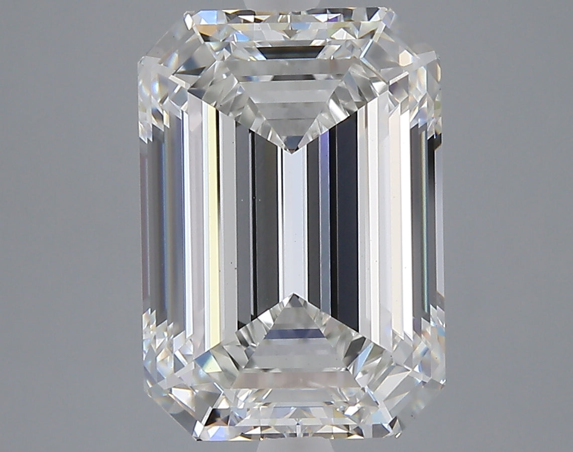 6.07 carat emerald lab grown diamond F color VS1 clarity