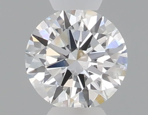 0.24 carat round lab grown diamond D color VVS2 clarity