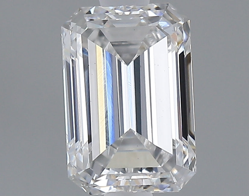 1.52 carat emerald lab grown diamond E color VVS2 clarity