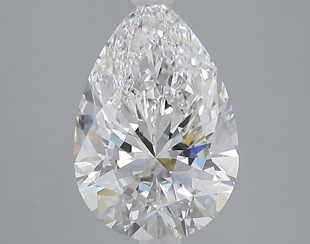2.58 carat pear lab grown diamond E color VS1 clarity