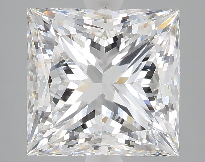 4.02 carat princess lab grown diamond F color VVS2 clarity