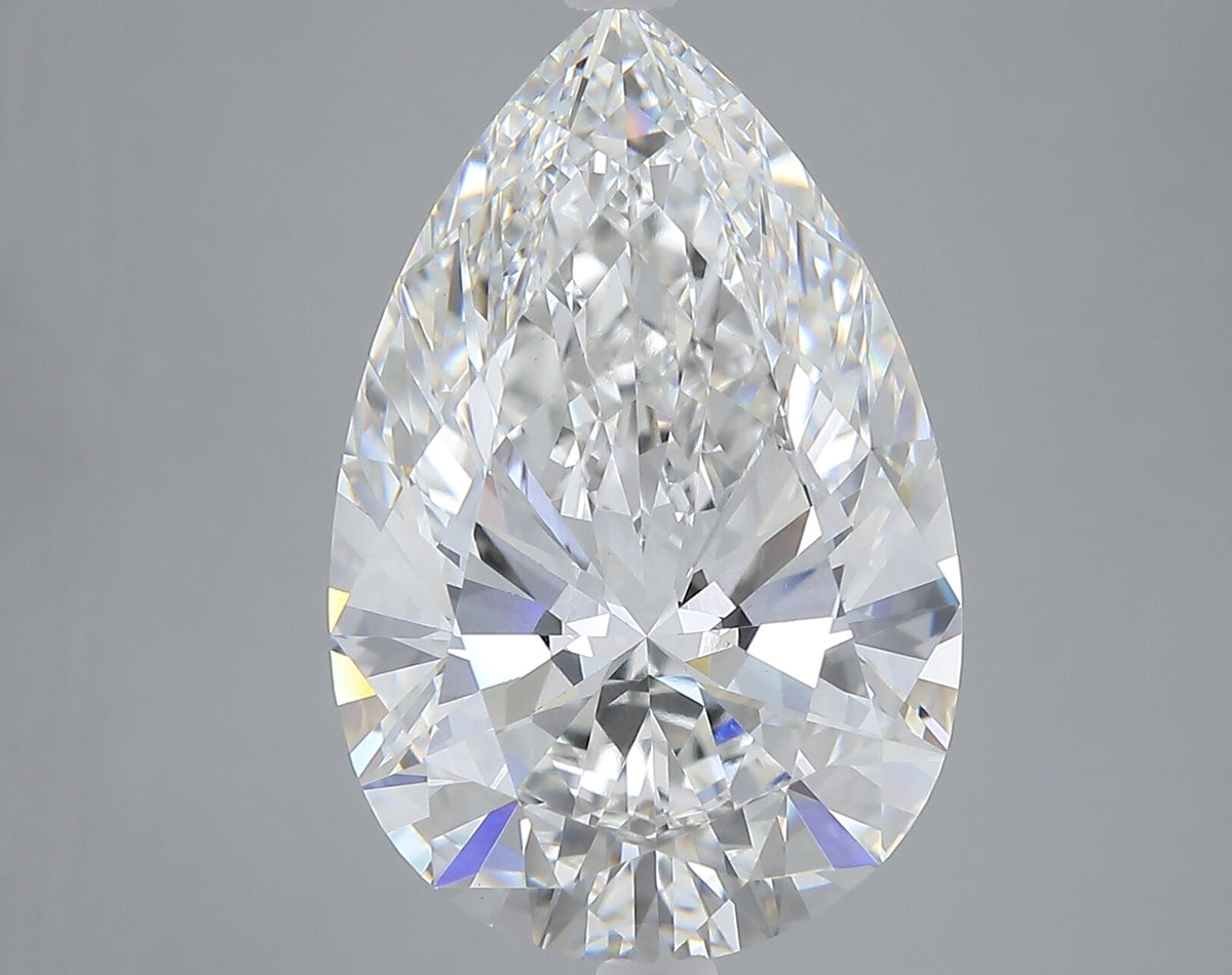 9.77 carat pear lab grown diamond E color VVS2 clarity
