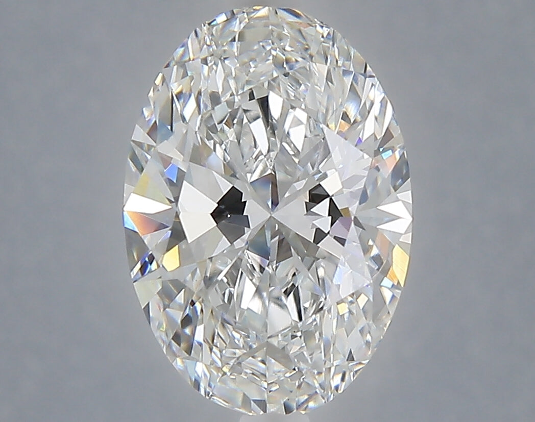 3.07 carat oval lab grown diamond E color VS1 clarity