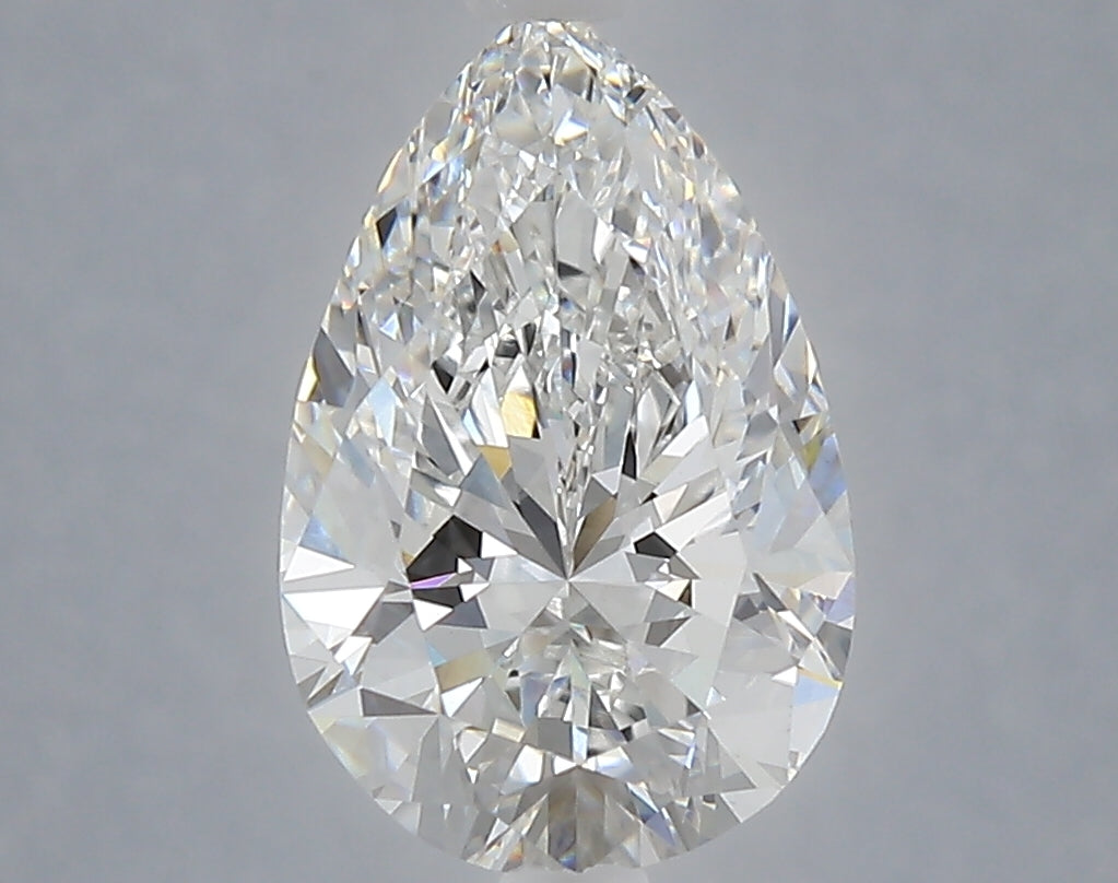 2.58 carat pear lab grown diamond E color VS1 clarity