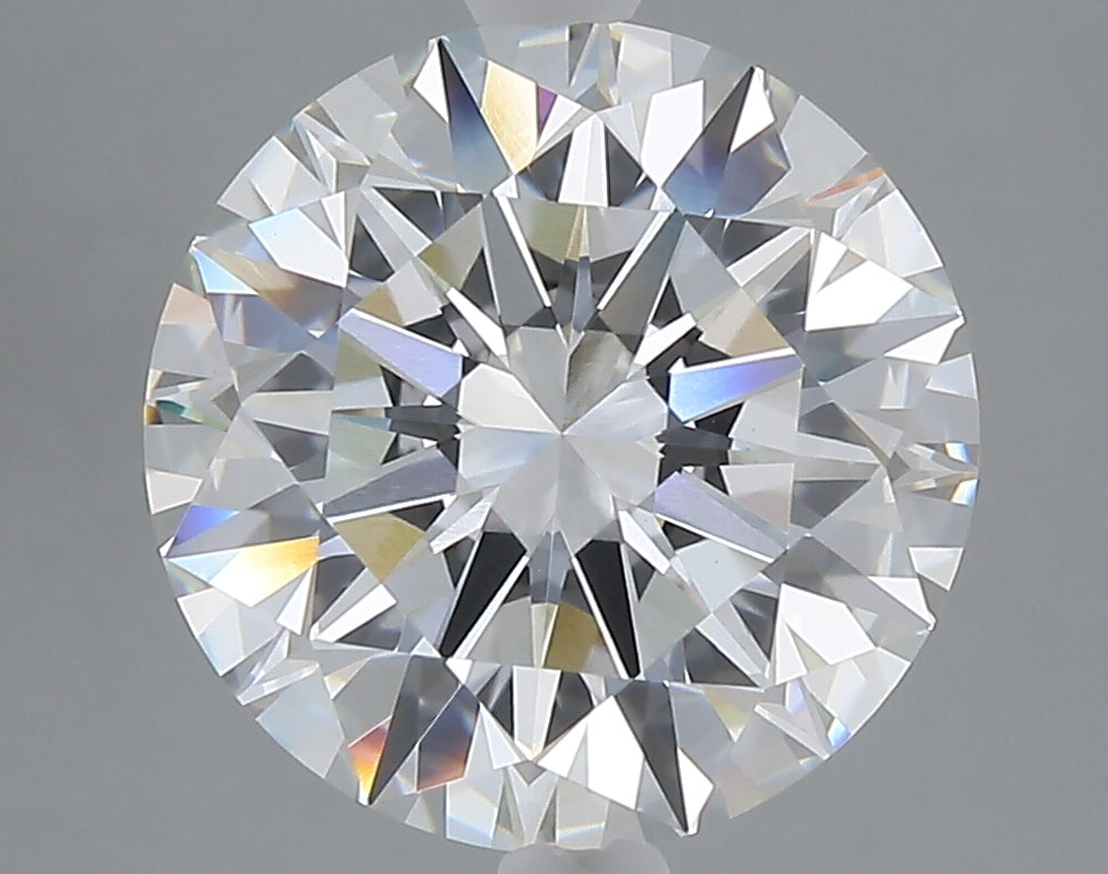 5.05 carat round lab grown diamond F color VVS2 clarity