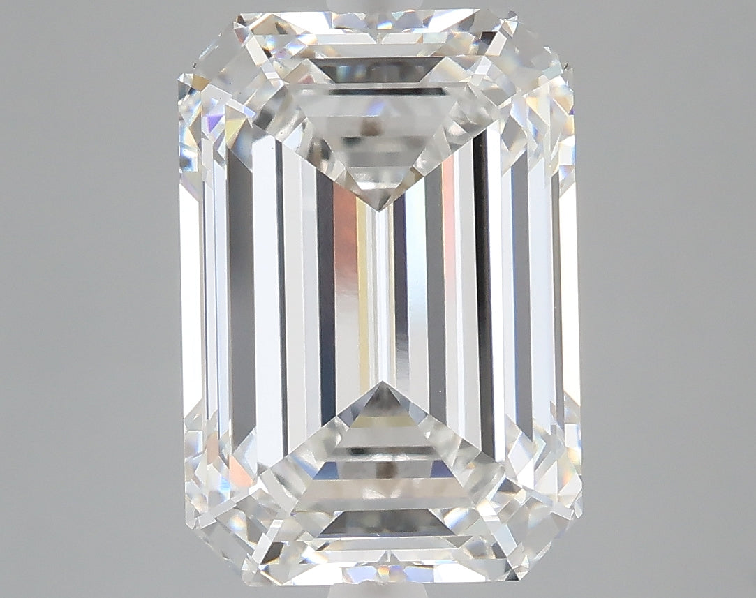 6.09 carat emerald lab grown diamond E color VS1 clarity