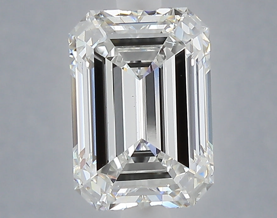 2.59 carat emerald lab grown diamond F color VVS2 clarity