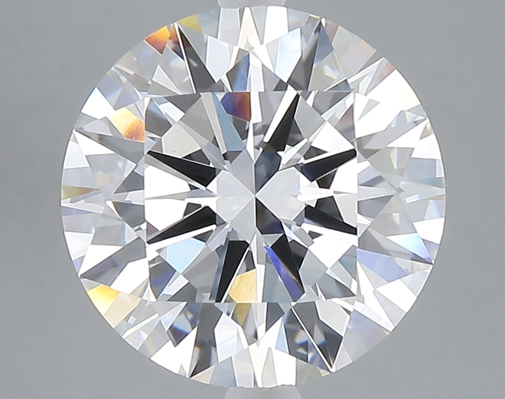 5.04 carat round lab grown diamond E color VVS2 clarity
