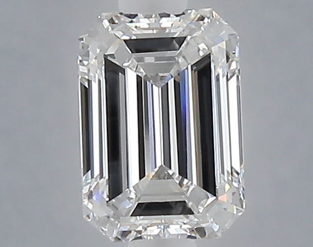 1.07 carat emerald lab grown diamond E color VVS2 clarity