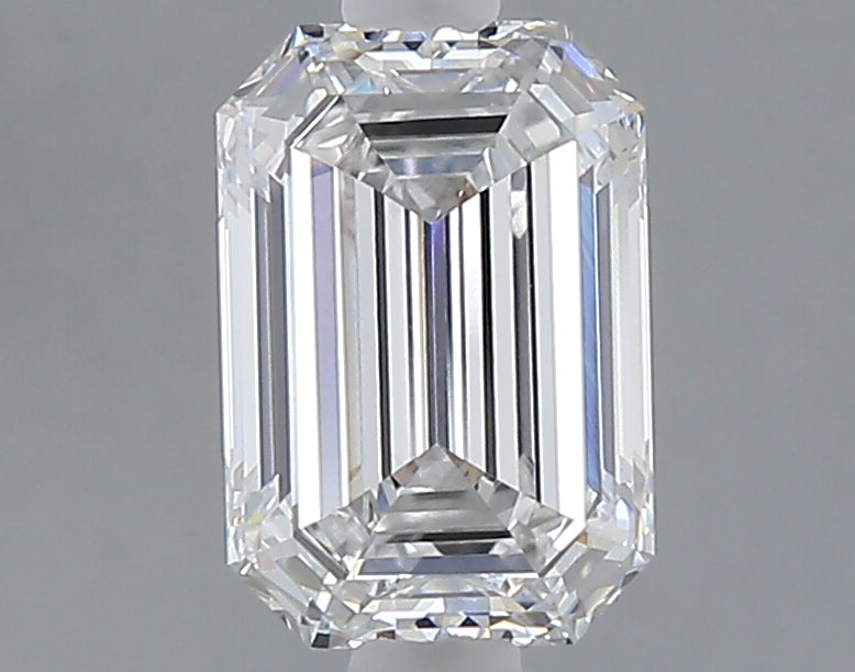 1.54 carat emerald lab grown diamond D color VVS2 clarity