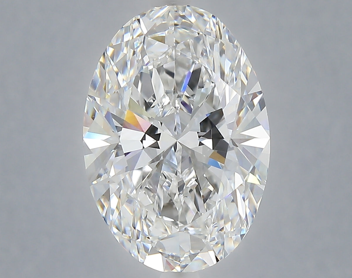5.28 carat oval lab grown diamond E color VVS2 clarity