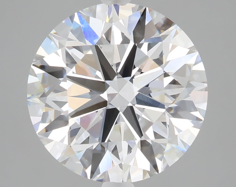 5.08 carat round lab grown diamond F color VVS2 clarity