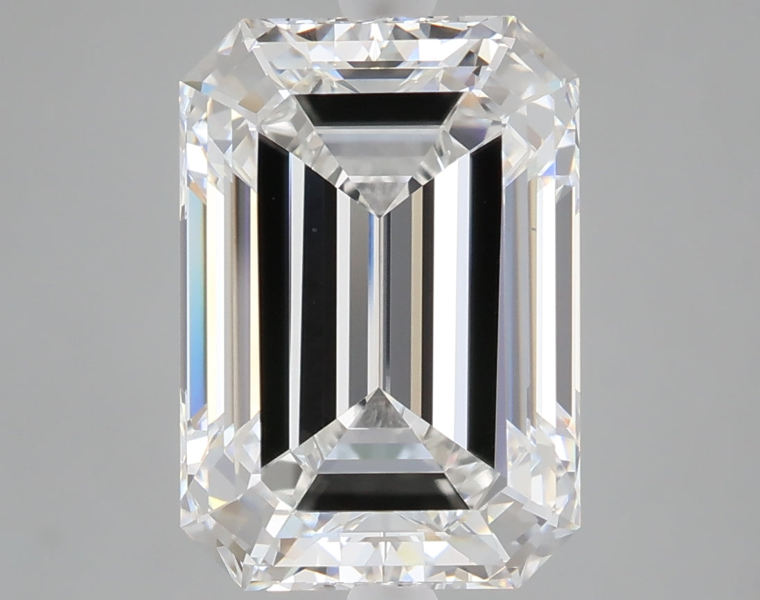 6.02 carat emerald lab grown diamond F color VS1 clarity