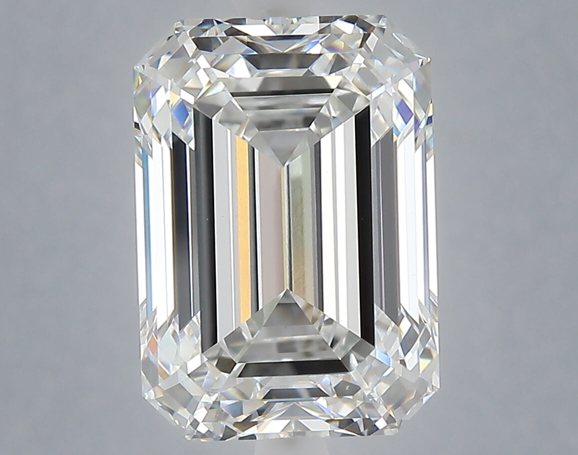 6.52 carat emerald lab grown diamond E color VS1 clarity